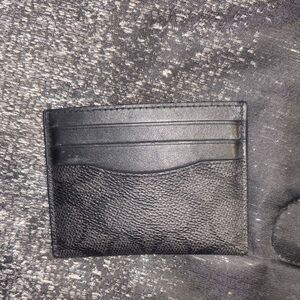 Coach Black Leather Card Holder